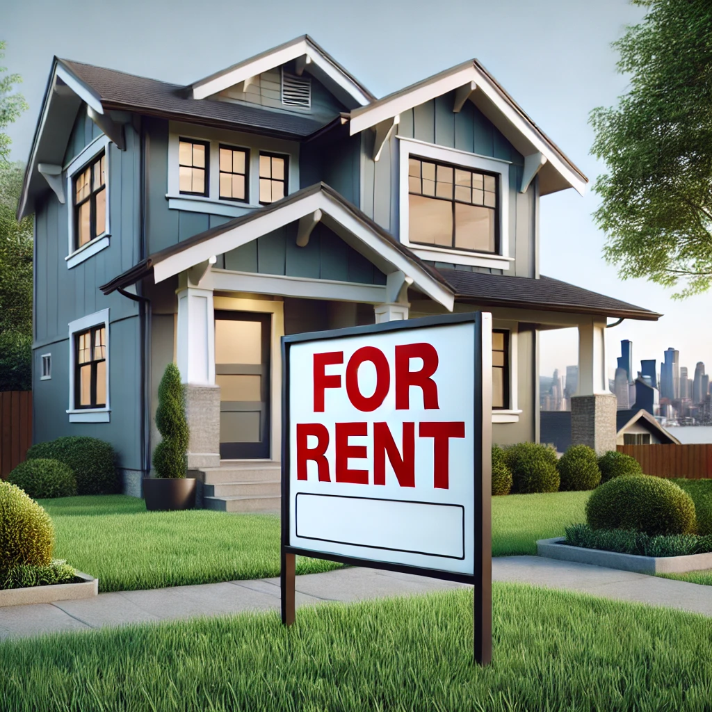 AI image of a home for rent in the Seattle area.